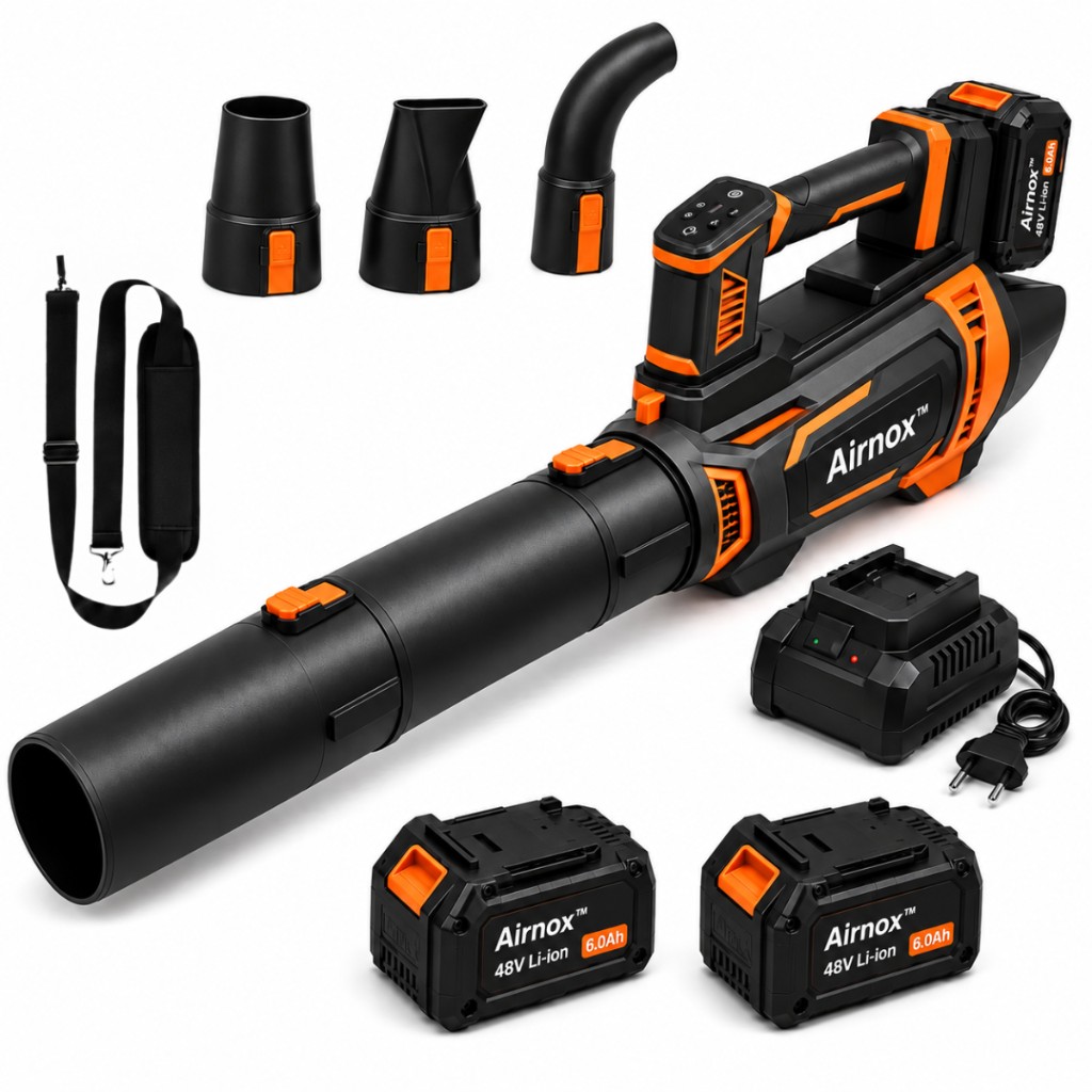 Kit completo Airnox con soffiatore, batterie e accessori