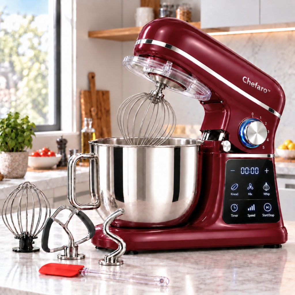 Amasadora Chefaro con bol de 6,2 L en la cocina